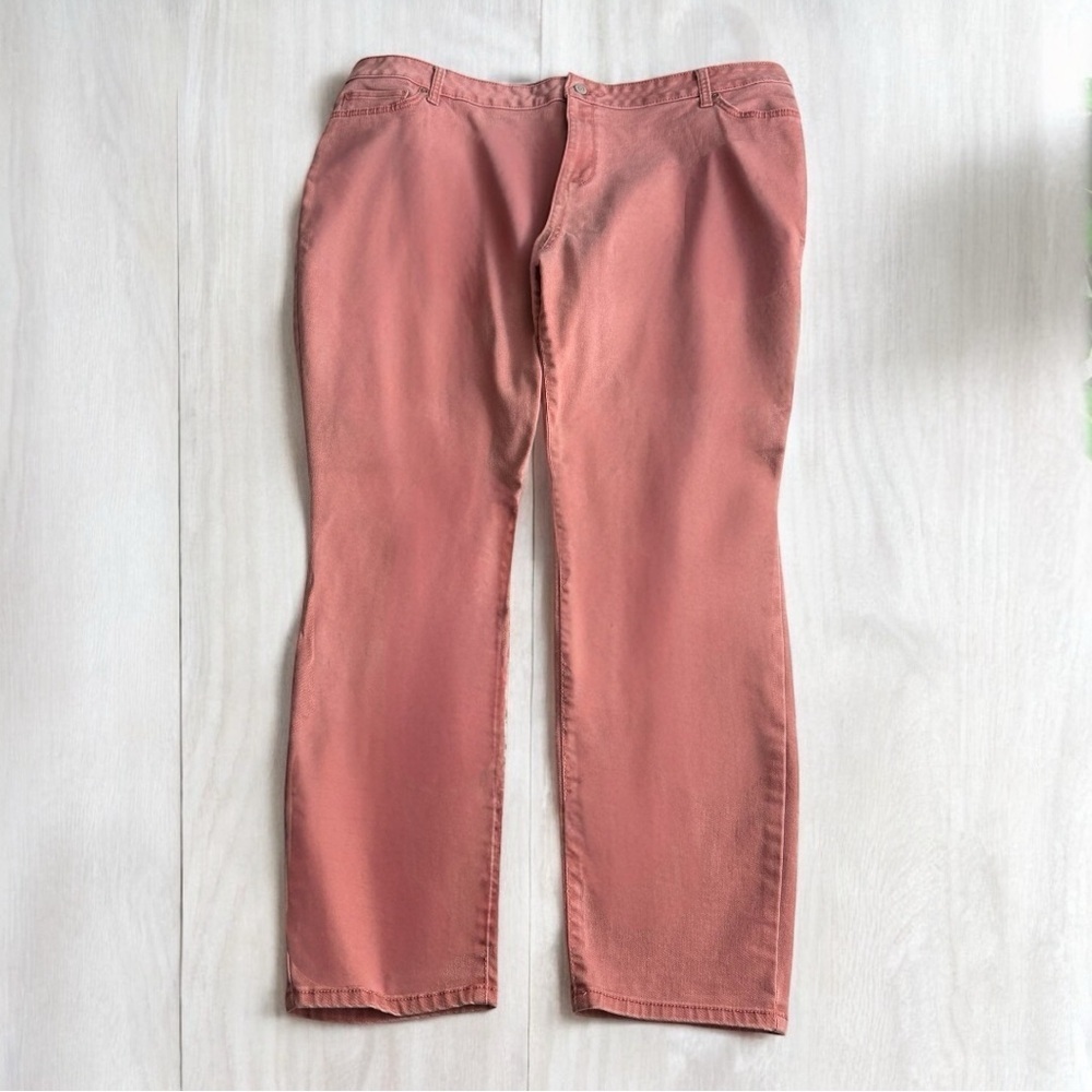 Sonoma Mid Rise Skinny Jeans in Salmon - Size 24W